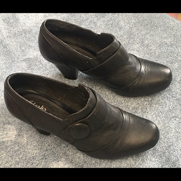 Clarks Bendables booties Black 10 Leather - Picture 2 of 9